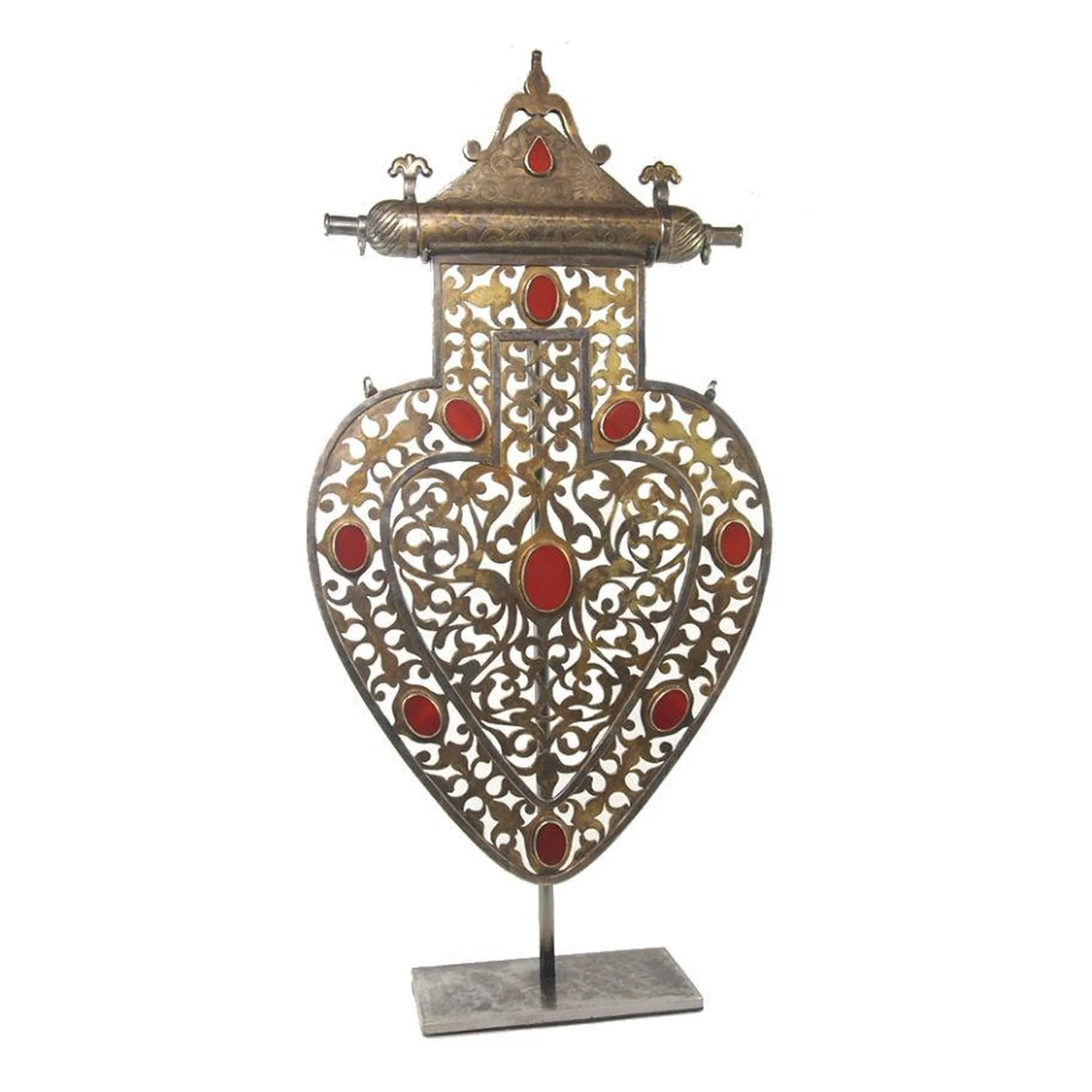 Turkmen Cordiform Heart Shape Pendant-12
