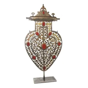Turkmen Cordiform Heart Shape Pendant-12