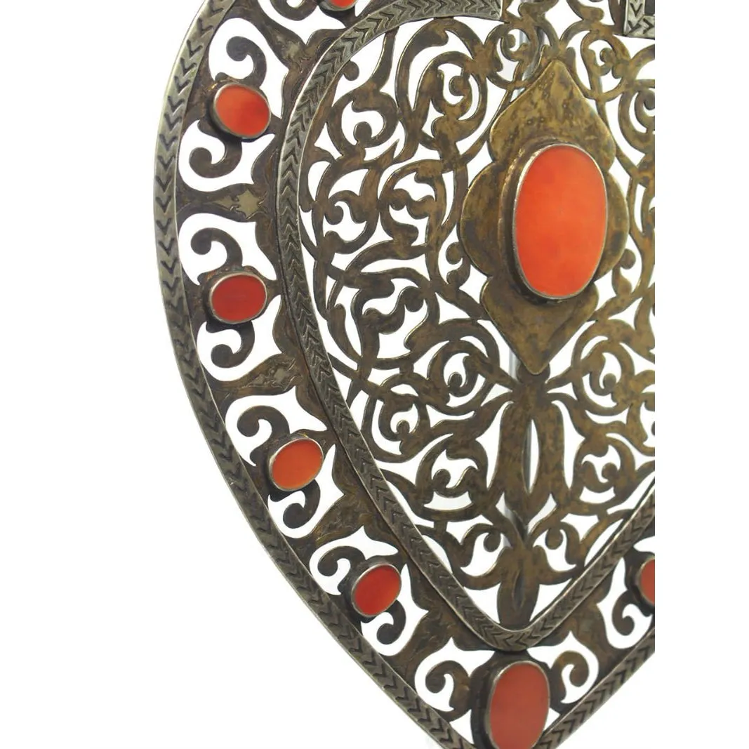 Turkmen Cordiform Heart Shape Pendant-13