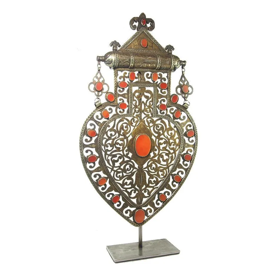 Turkmen Cordiform Heart Shape Pendant-13