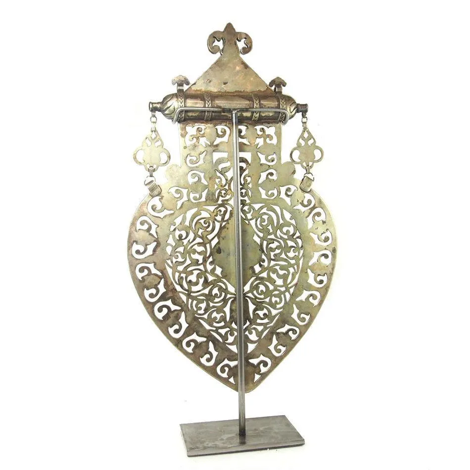 Turkmen Cordiform Heart Shape Pendant-13