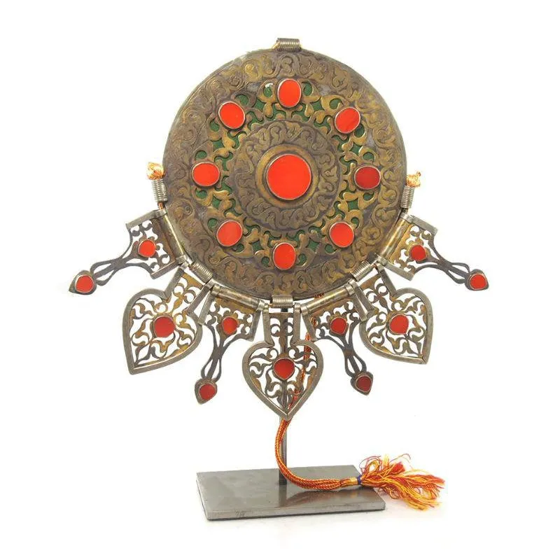 Turkmen Pectoral Disc Shape Antique Pendant Set-01