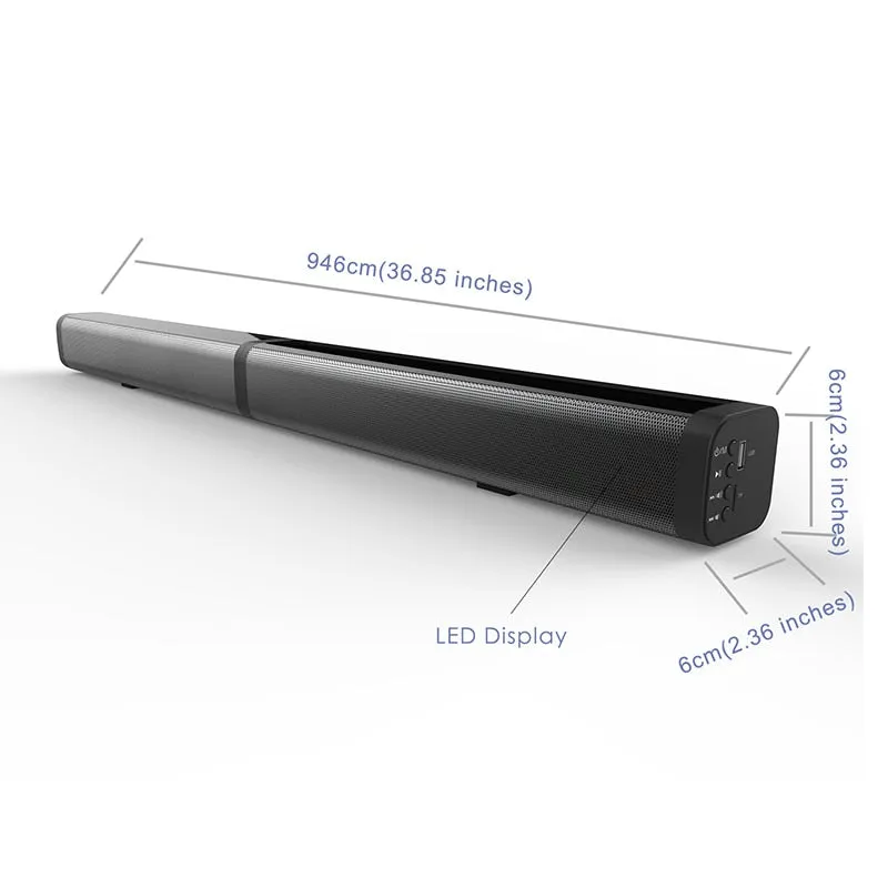Ultra Slim 37 Inch 60W Bluetooth TV Soundbar