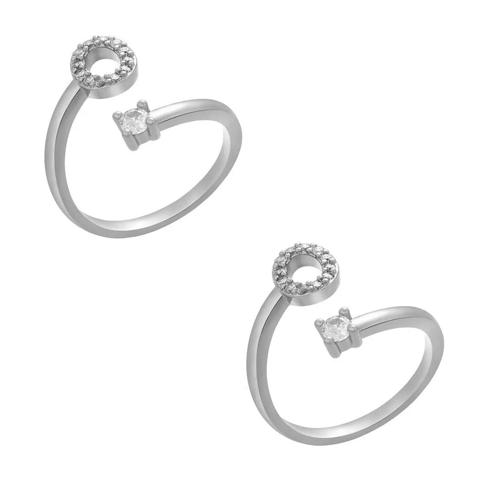 US Charm Initial Letter Ring Alphabet A-Z Gold Silver Adjustable Open Bands Ring