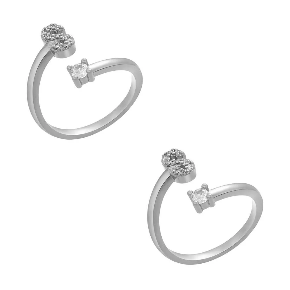 US Charm Initial Letter Ring Alphabet A-Z Gold Silver Adjustable Open Bands Ring