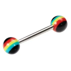 UV Rasta Stripe Tongue Barbell