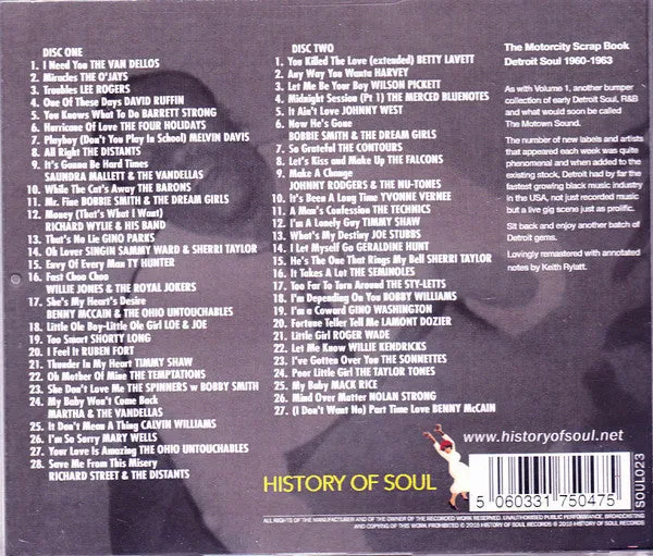 Various - The Motor City Scrap Book - Detroit Soul 1960-1963 - CD
