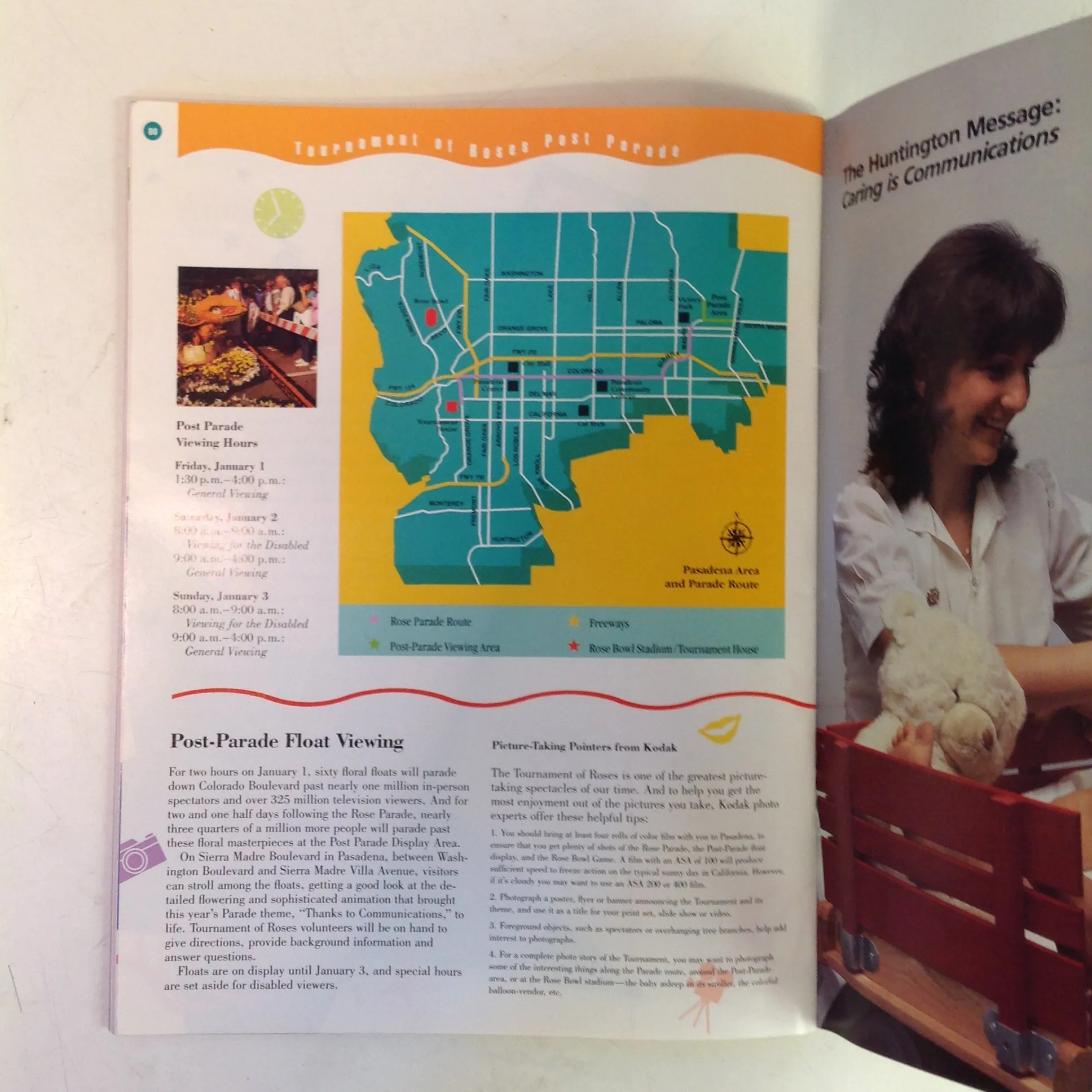 Vintage Official 1988 99th Tournament of Roses Thanks to Communication Souvenir Parade Program