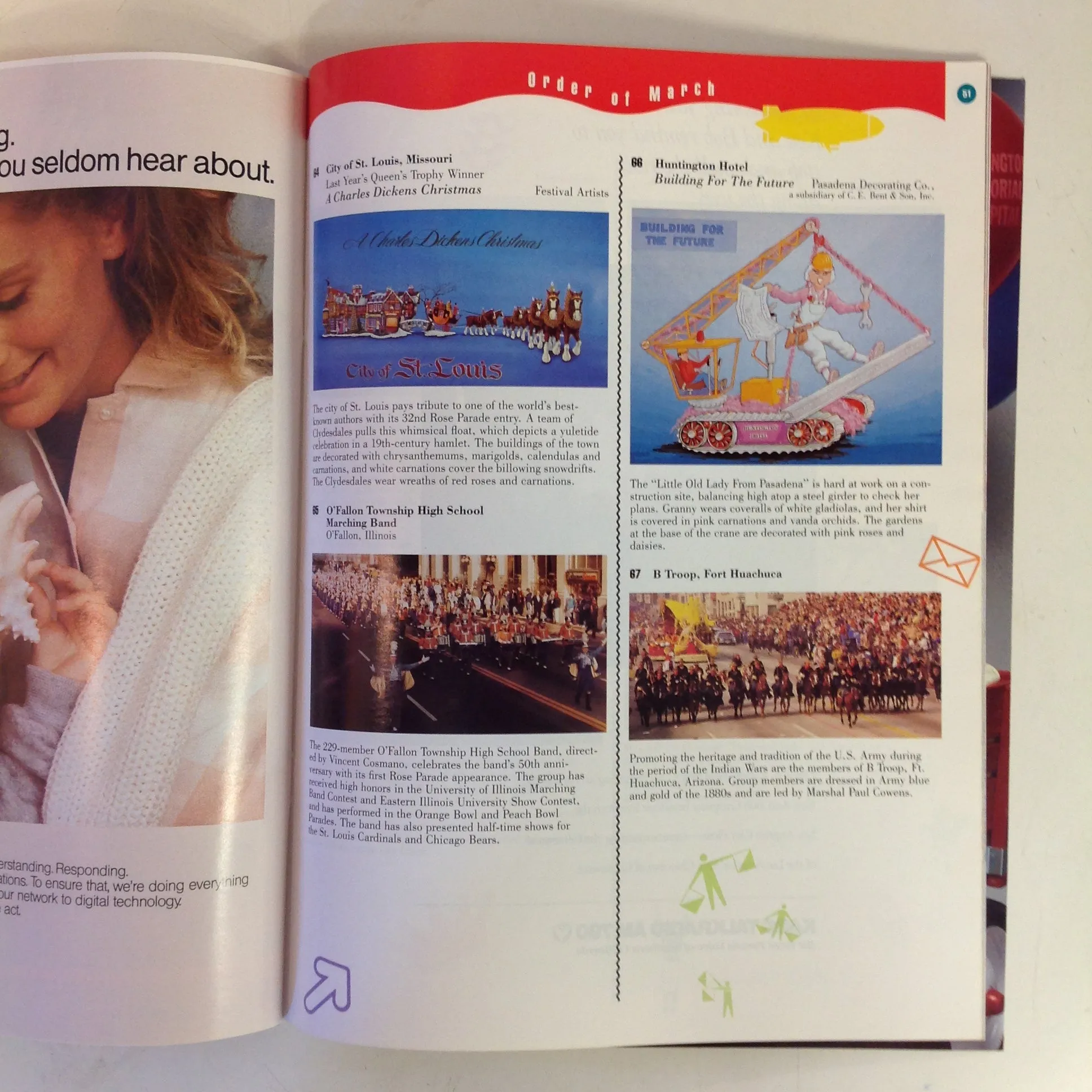 Vintage Official 1988 99th Tournament of Roses Thanks to Communication Souvenir Parade Program
