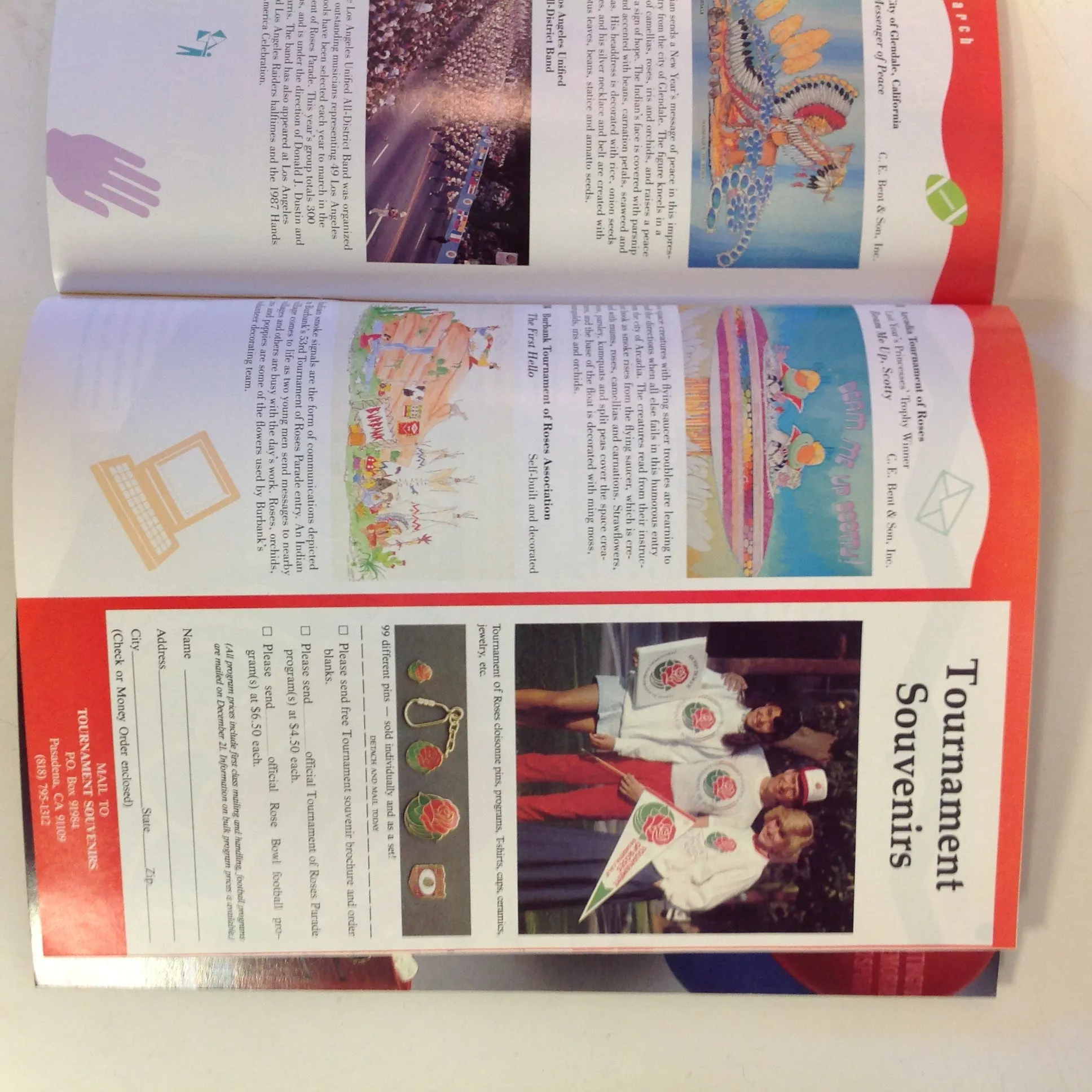 Vintage Official 1988 99th Tournament of Roses Thanks to Communication Souvenir Parade Program