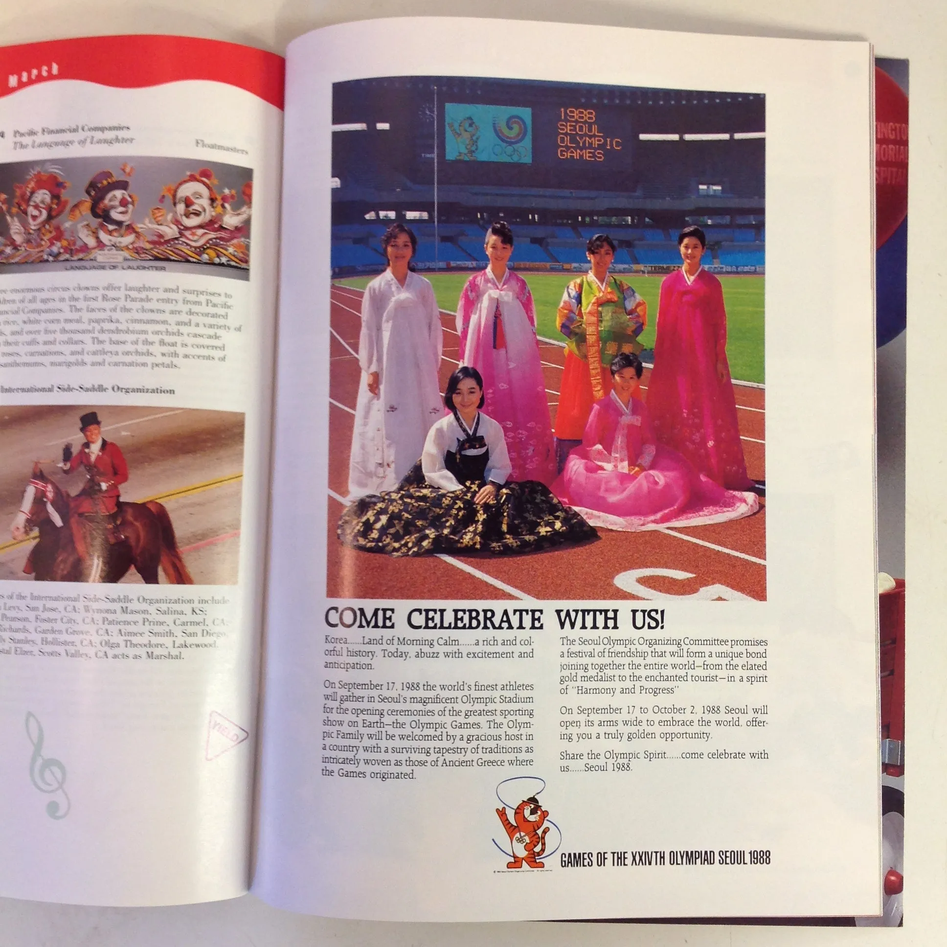 Vintage Official 1988 99th Tournament of Roses Thanks to Communication Souvenir Parade Program