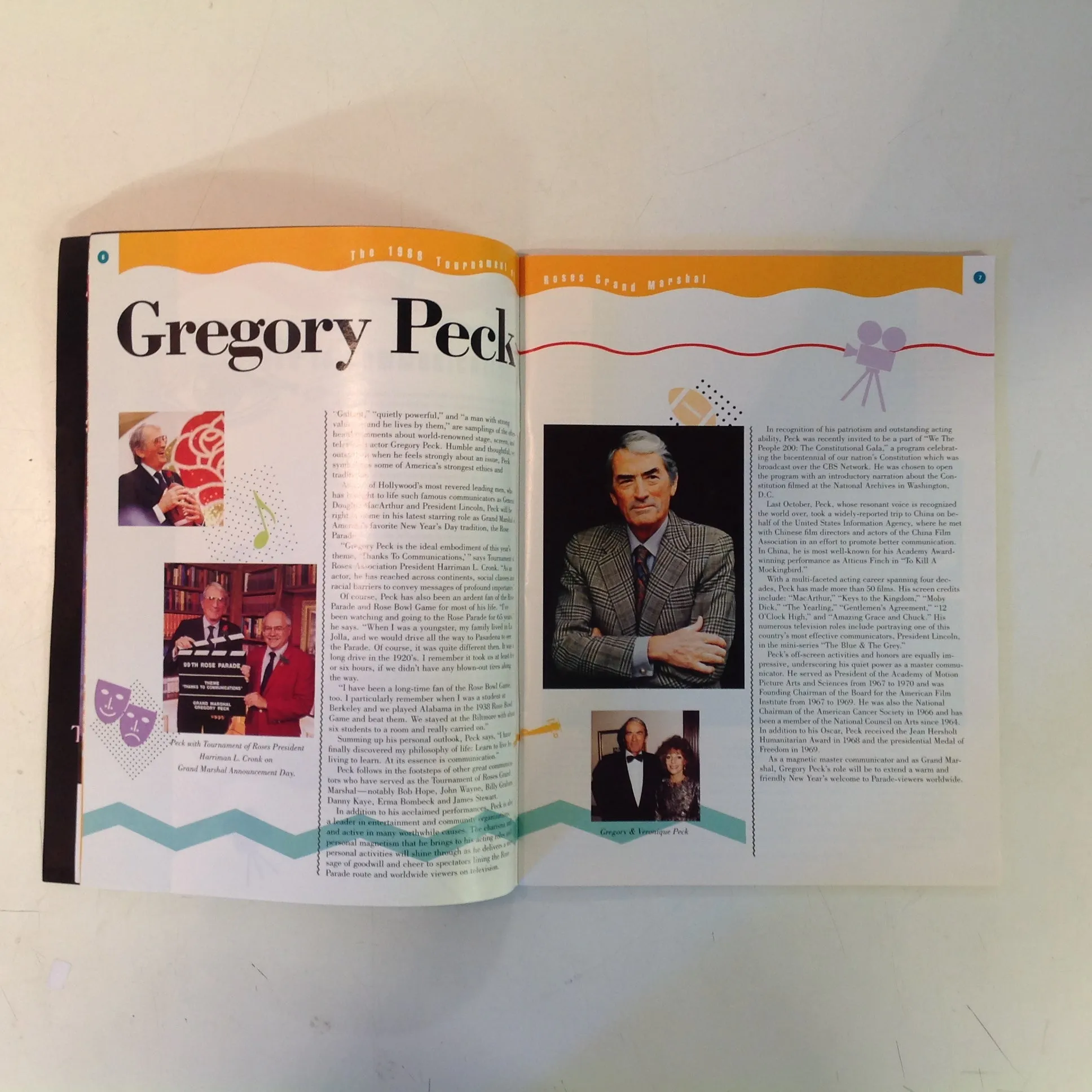Vintage Official 1988 99th Tournament of Roses Thanks to Communication Souvenir Parade Program