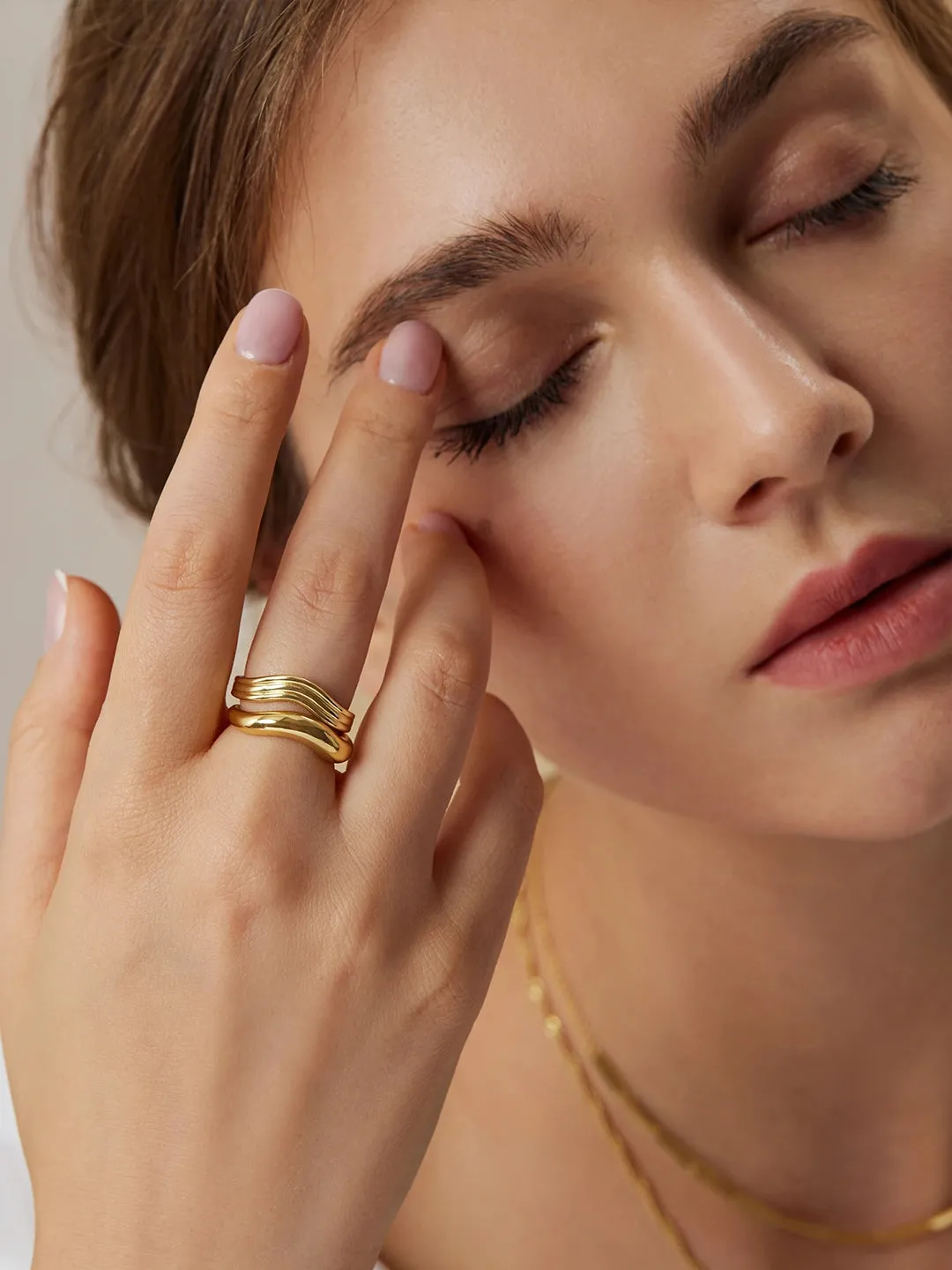Wavy Trio Open Ring