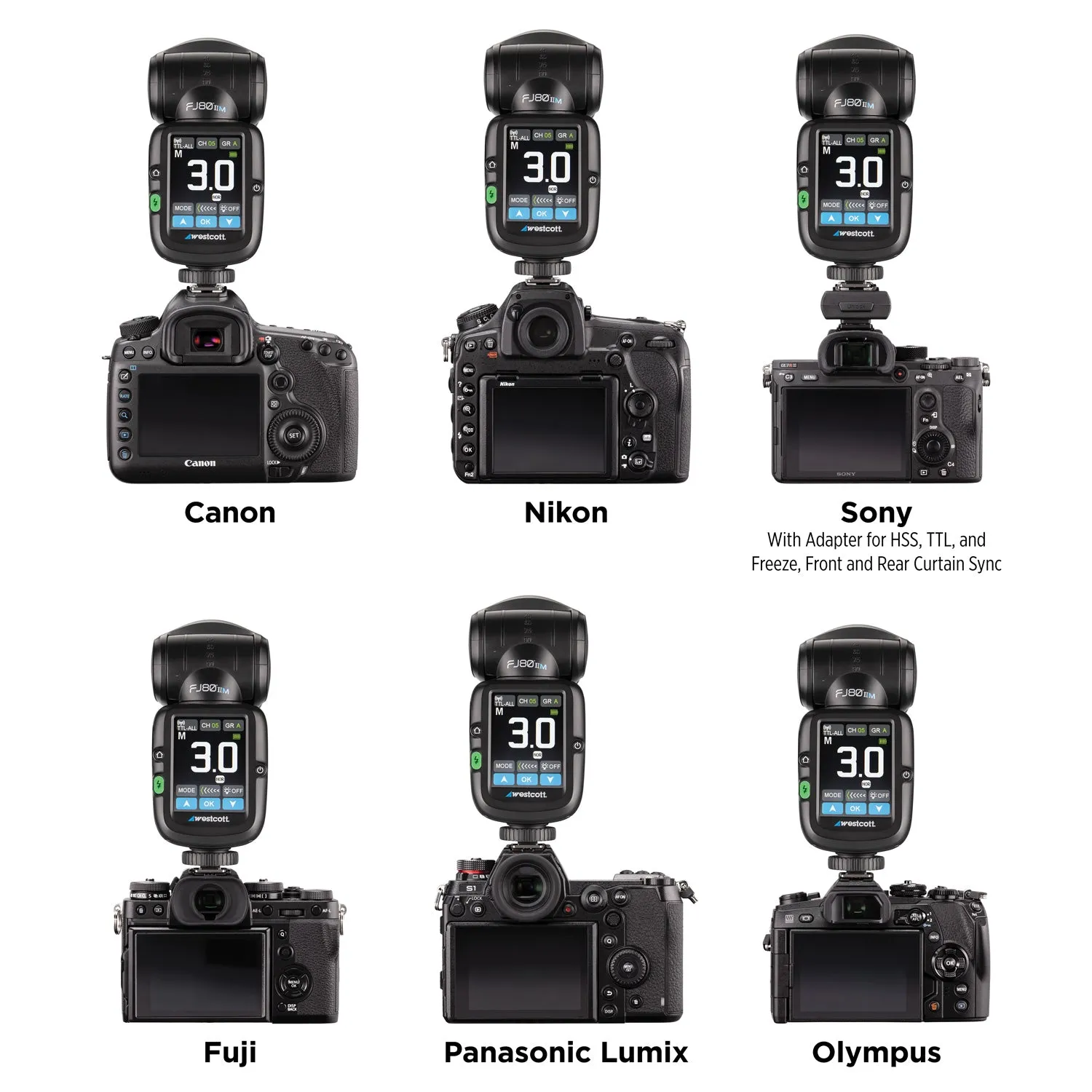 Westcott 4790N FJ80 II M Universal Touchscreen 80Ws Speedlight w/Multi-Brand Camera Mount