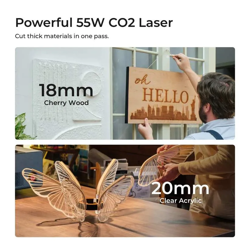 xTool P2S 55W CO2 Laser Cutter and Engraver