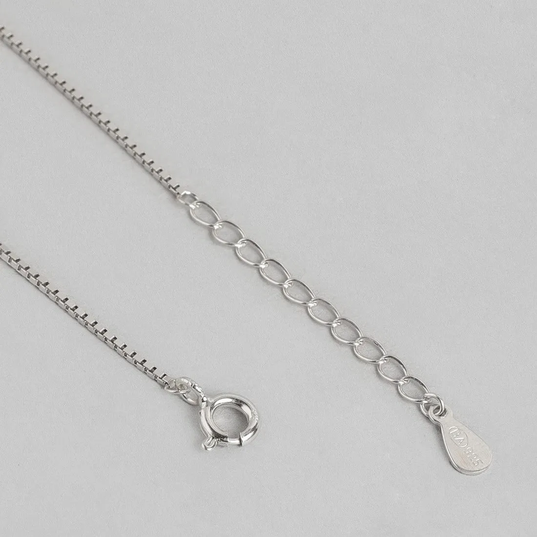 Zavya Drop Rhodium plated 925 Sterling Silver Anklet