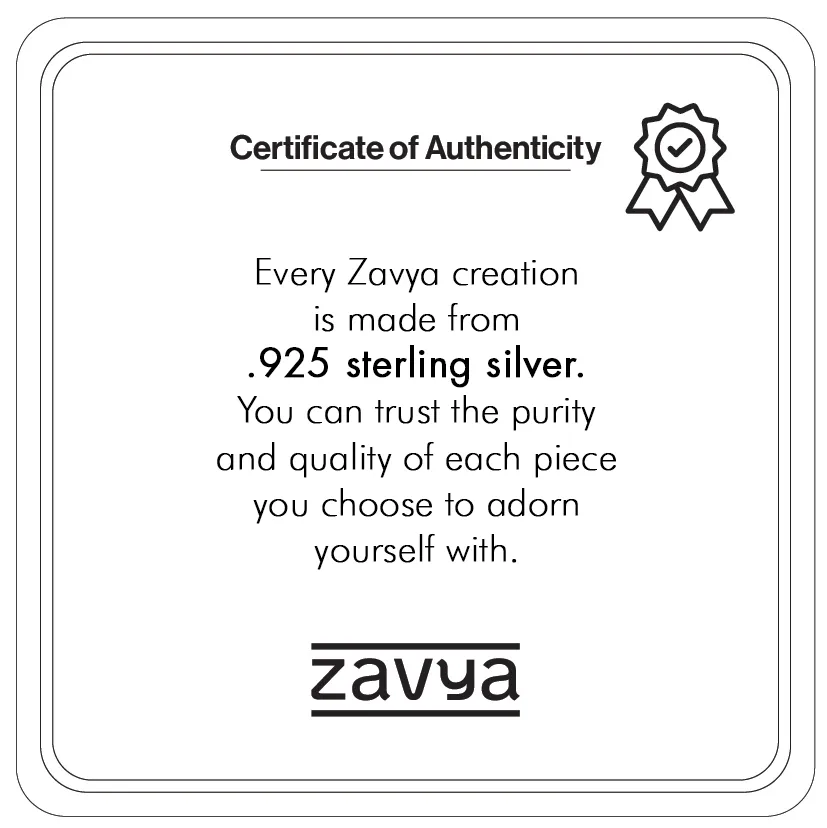 Zavya Drop Rhodium plated 925 Sterling Silver Anklet