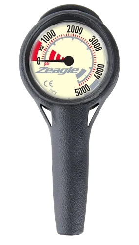 Zeagle Compact Pressure Gauge w- 11" Miflex Hose